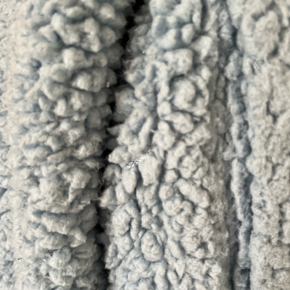 UO Willow Fuzzy Blue Drawstring Teddy Jacket - Picture 10 of 16